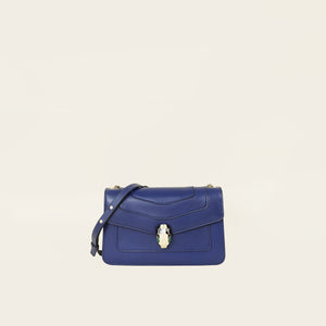 Bvlgari Navy Blue Serpenti Forever Chain Shoulder Bag