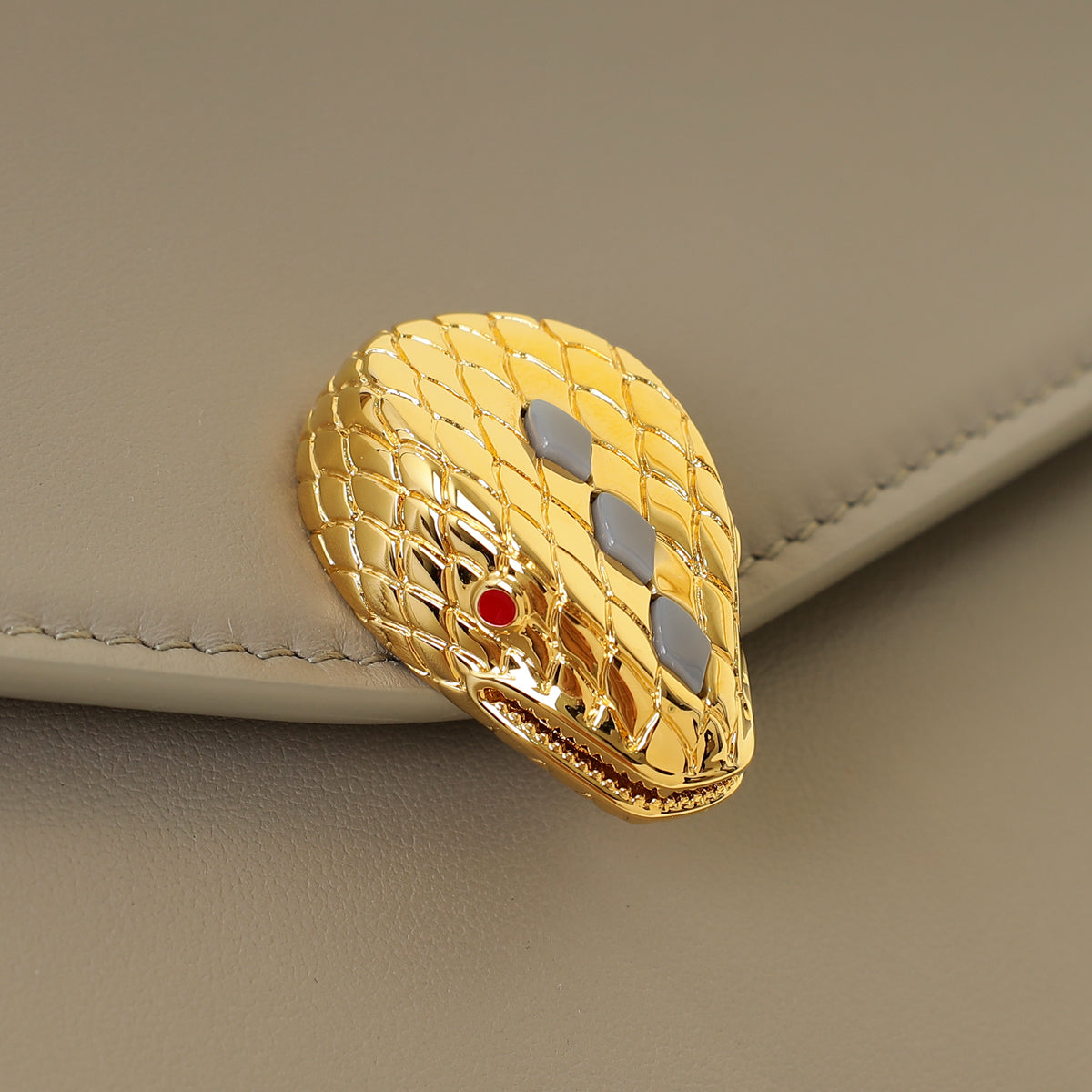 Bvlgari Grey Serpenti East-west Maxi Chain Shoulder Bag-Bvlgari-THE CLOSET