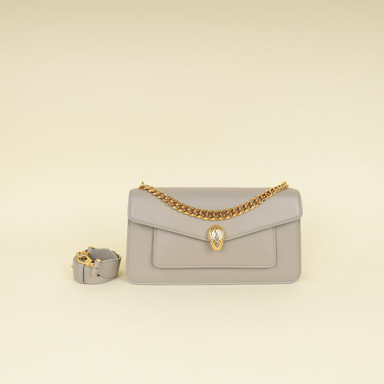 Bvlgari Grey Serpenti East-west Maxi Chain Shoulder Bag-Bvlgari-THE CLOSET