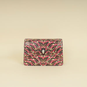 Bvlgari Pink Multicolor L.E Serpenti Forever Python Flap Bag