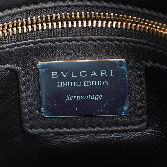 Bvlgari Pink Multicolor L.E Serpenti Forever Python Flap Bag-Bvlgari-THE CLOSET