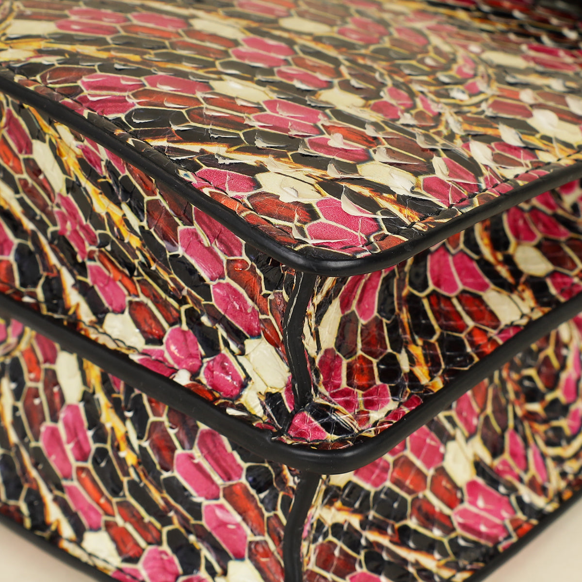 Bvlgari Pink Multicolor L.E Serpenti Forever Python Flap Bag-Bvlgari-THE CLOSET