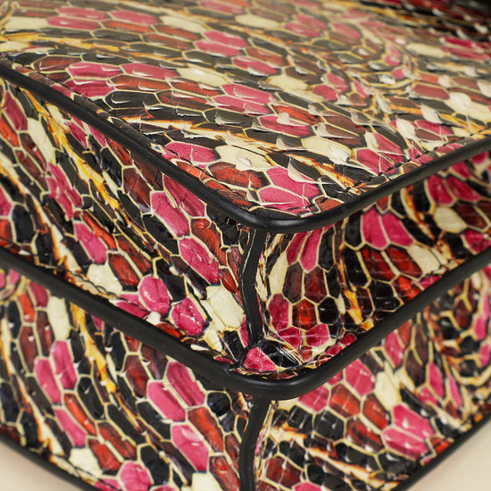 Bvlgari Pink Multicolor L.E Serpenti Forever Python Flap Bag-Bvlgari-THE CLOSET