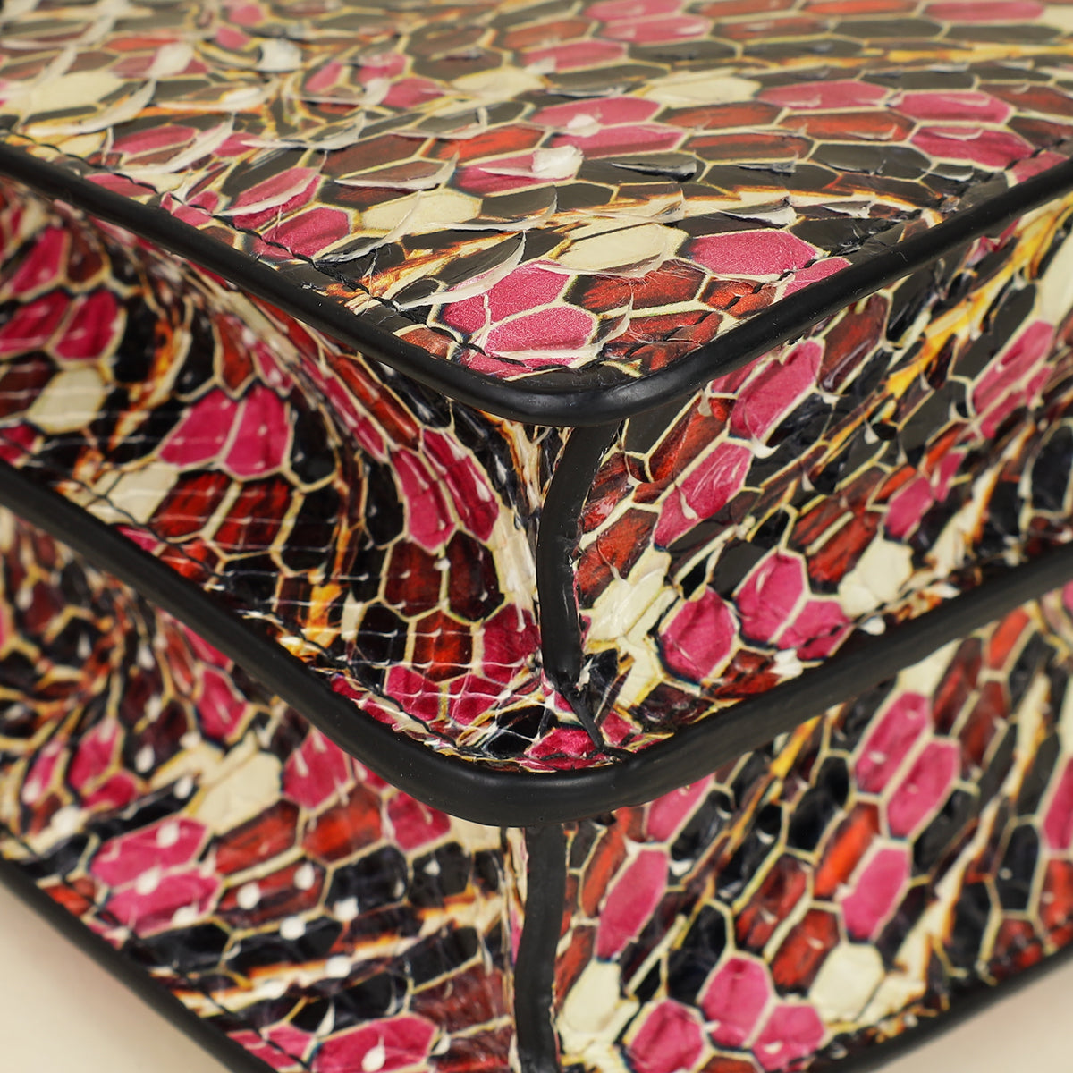 Bvlgari Pink Multicolor L.E Serpenti Forever Python Flap Bag-Bvlgari-THE CLOSET