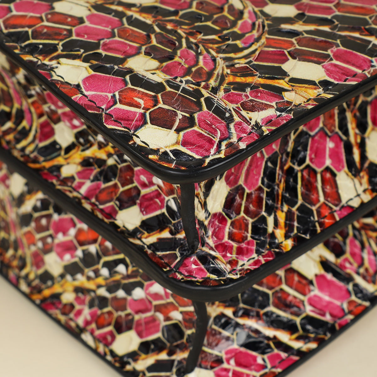 Bvlgari Pink Multicolor L.E Serpenti Forever Python Flap Bag-Bvlgari-THE CLOSET