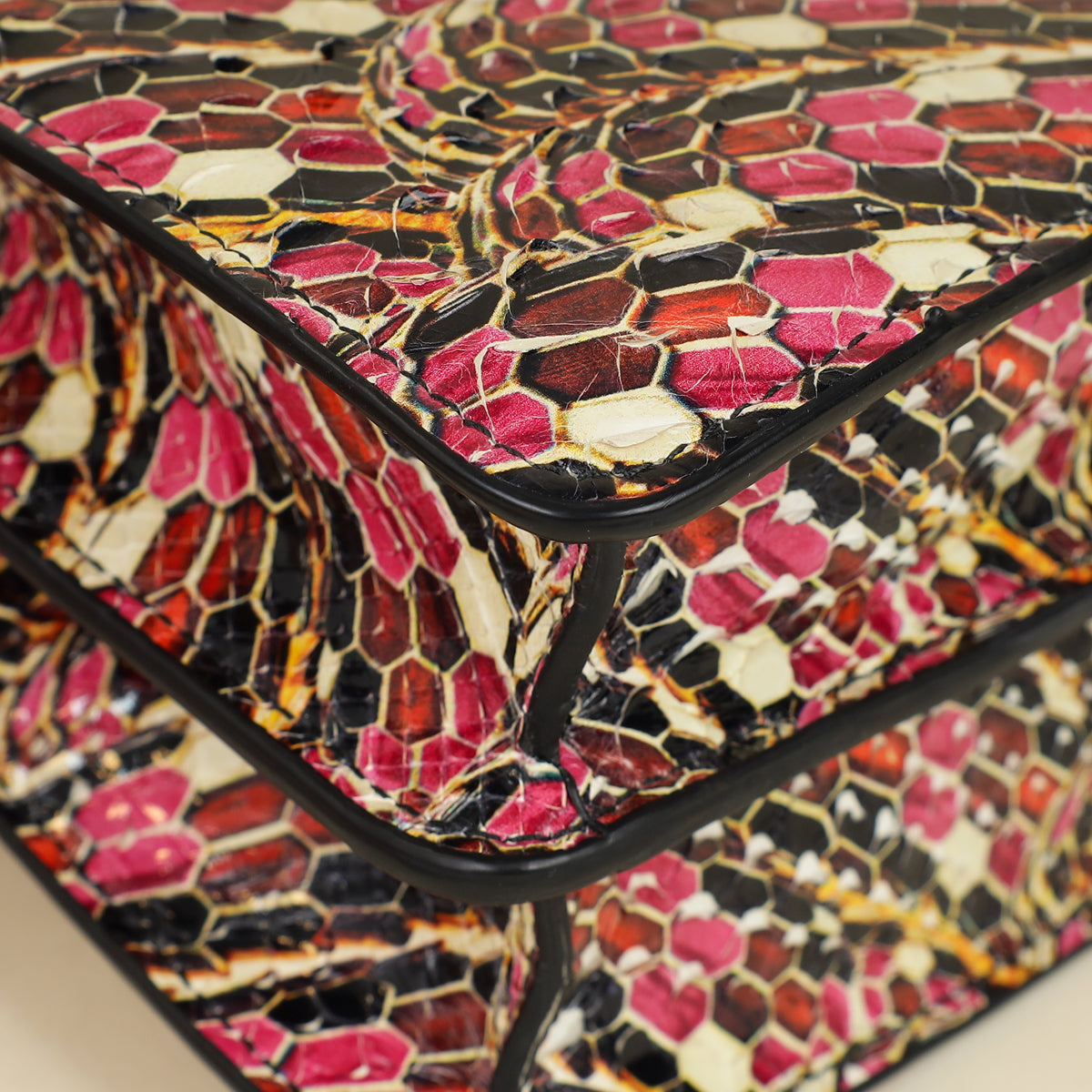 Bvlgari Pink Multicolor L.E Serpenti Forever Python Flap Bag-Bvlgari-THE CLOSET