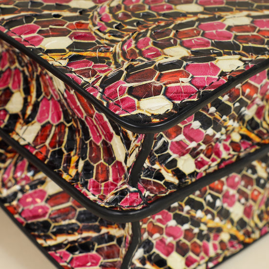 Bvlgari Pink Multicolor L.E Serpenti Forever Python Flap Bag-Bvlgari-THE CLOSET