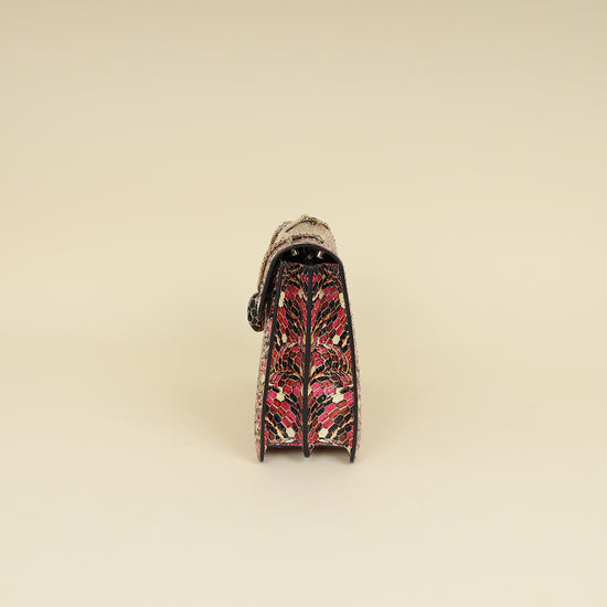 Bvlgari Pink Multicolor L.E Serpenti Forever Python Flap Bag-Bvlgari-THE CLOSET