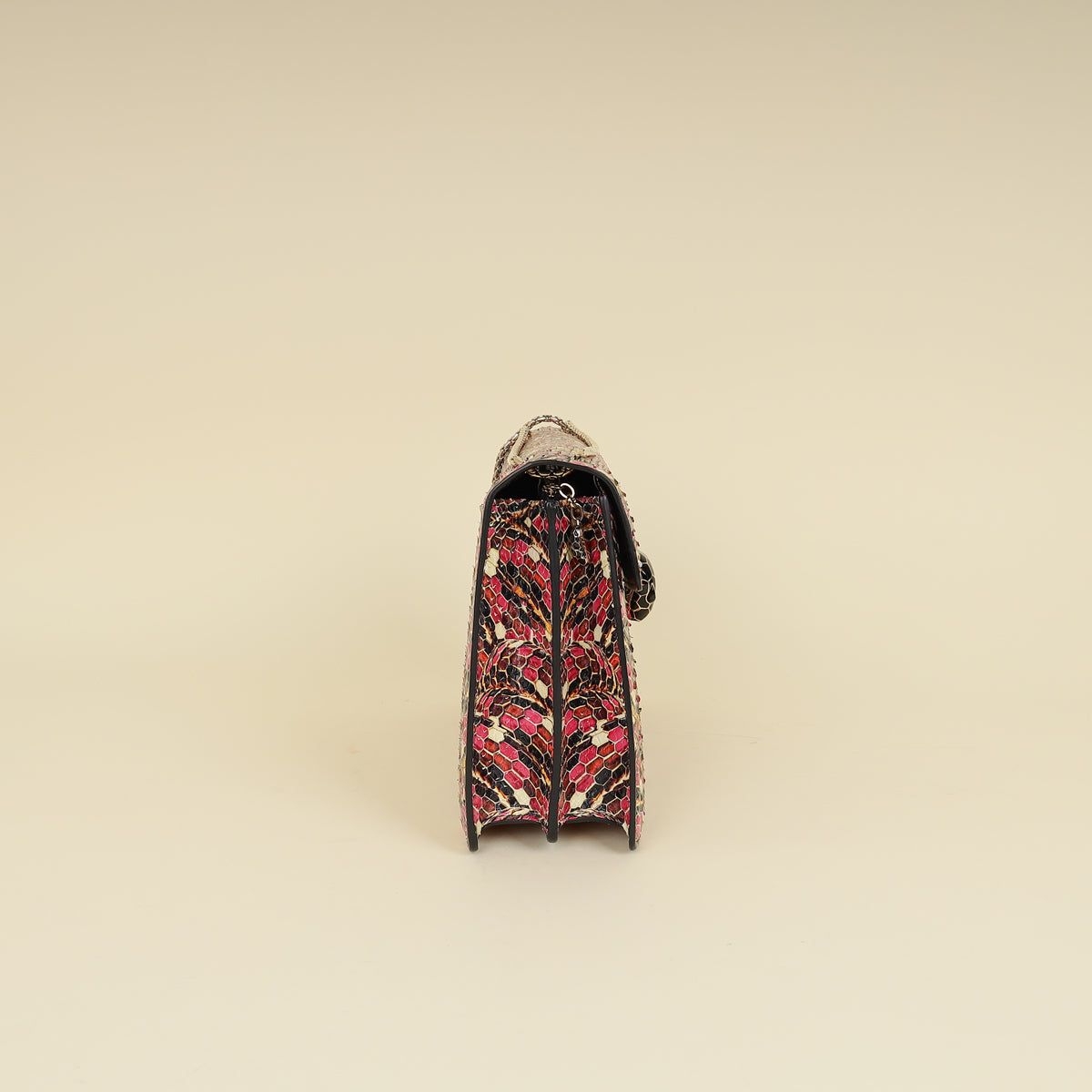 Bvlgari Pink Multicolor L.E Serpenti Forever Python Flap Bag-Bvlgari-THE CLOSET