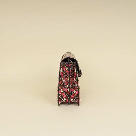 Bvlgari Pink Multicolor L.E Serpenti Forever Python Flap Bag-Bvlgari-THE CLOSET