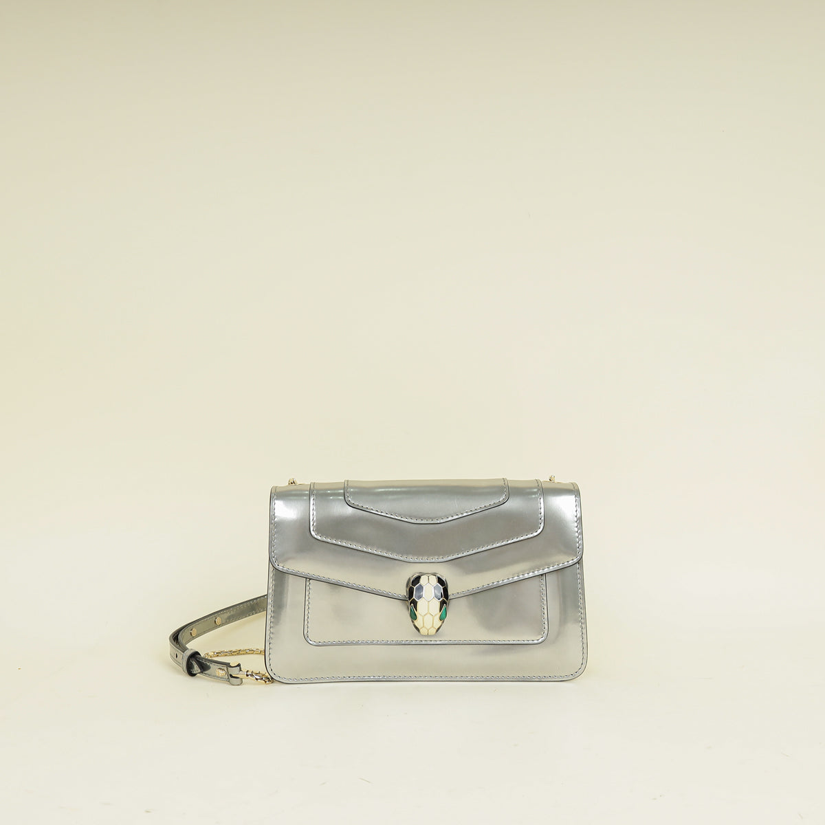Bvlgari Silver Serpenti Forever East West Crossbody Bag