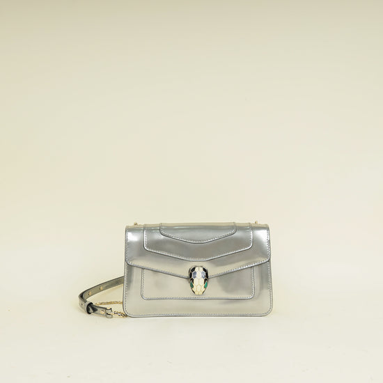 Bvlgari Silver Serpenti Forever East West Crossbody Bag