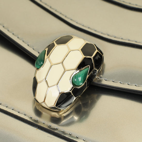 Bvlgari Silver Serpenti Forever East West Crossbody Bag