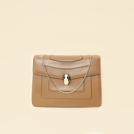 Bvlgari Brown Serpenti Forever Shoulder Bag-Bvlgari-THE CLOSET