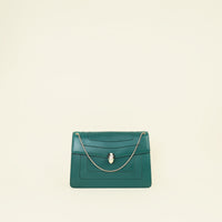 Bvlgari Green Serpenti Forever Flap Shoulder Bag