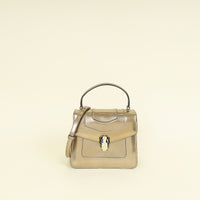 Bvlgari Antique Bronze Brushed Serpenti Forever Small Top Handle Bag