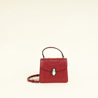 Bvlgari Red Serpenti Forever Top Handle Bag