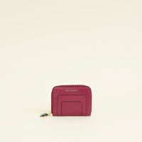 Bvlgari Dark Fuchsia Serpenti Forever Mini Zipped Wallet