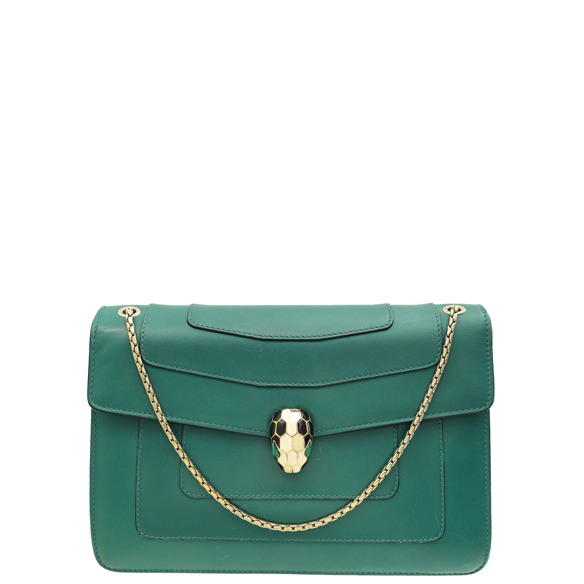 Bvlgari Emerald Green Serpenti Forever Medium Shoulder Bag-Bvlgari-THE CLOSET