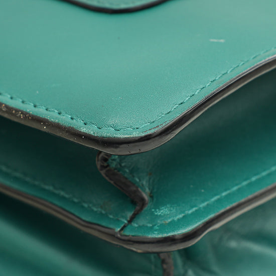 Load image into Gallery viewer, Bvlgari Emerald Green Serpenti Forever Medium Shoulder Bag
