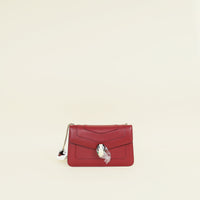 Bvlgari Red Serpenti Forever Flap Crossbody Bag