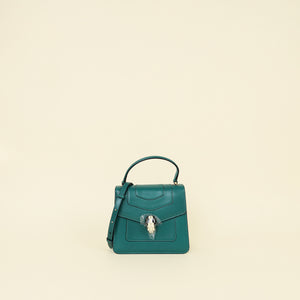Bvlgari Green Serpenti Forever Top Handle Shoulder Bag