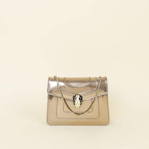 Bvlgari Metallic Light Bronze Serpenti Forever Shoulder Bag
