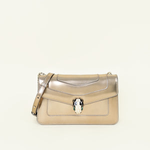 Bvlgari Champagne Serpenti Forever Shoulder Bag