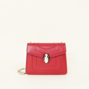 Bvlgari Red Serpenti Forever Chain Bag
