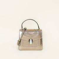 Bvlgari Champagne Serpenti Forever Top Handle Shoulder Bag