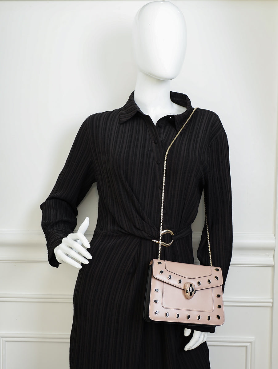 Bvlgari Desert Scaglie Studs Serpenti Forever Shoulder Bag