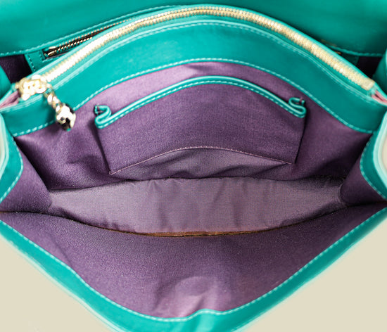 Bvlgari Green Serpenti Forever Flap Medium Shoulder Bag