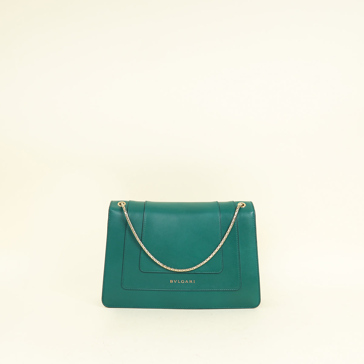 Bvlgari Green Serpenti Forever Flap Medium Shoulder Bag