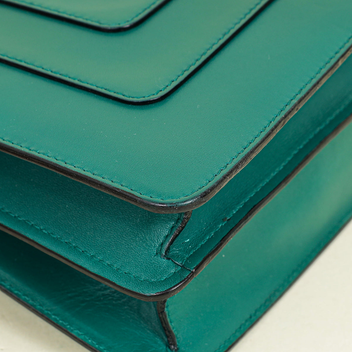 Bvlgari Green Serpenti Forever Flap Medium Shoulder Bag