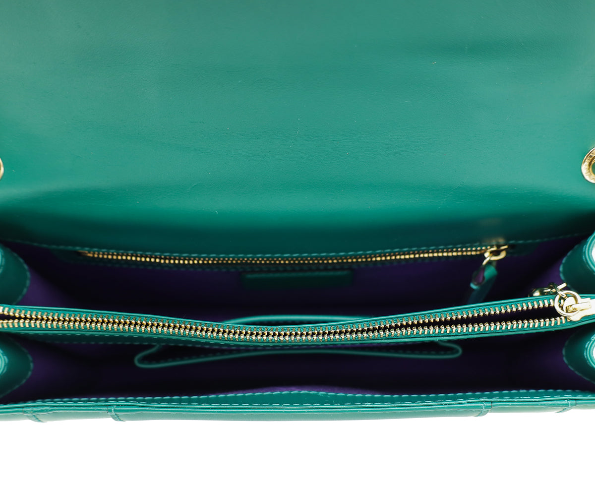 Bvlgari Emerald Green Serpenti Forever Medium Shoulder Bag