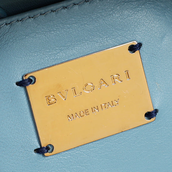 Bvlgari Metallic Ombre Gray Beige Iridescent Shiny Lizard Bag