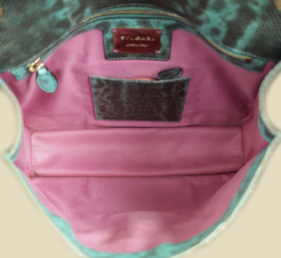 Bvlgari Green Serpenti Forever Karung Shoulder Bag