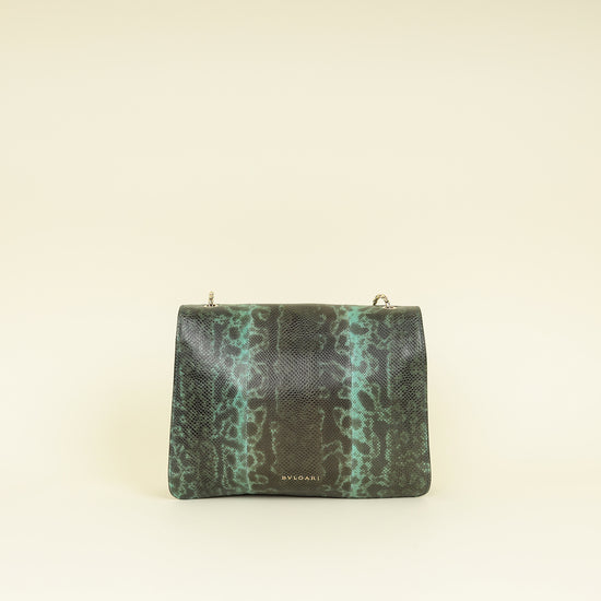 Bvlgari Green Serpenti Forever Karung Shoulder Bag
