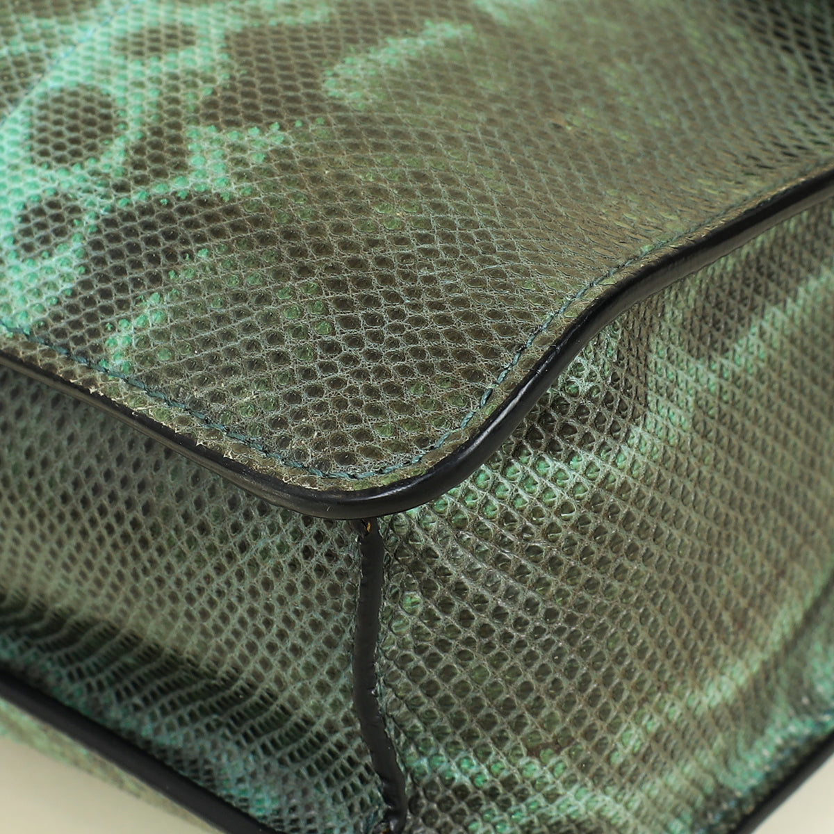 Bvlgari Green Serpenti Forever Karung Shoulder Bag