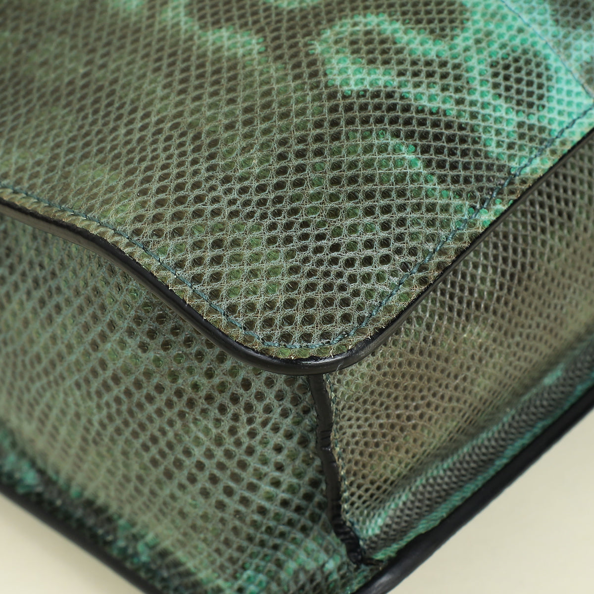 Bvlgari Green Serpenti Forever Karung Shoulder Bag