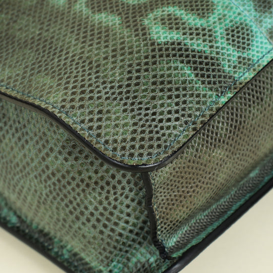 Bvlgari Green Serpenti Forever Karung Shoulder Bag