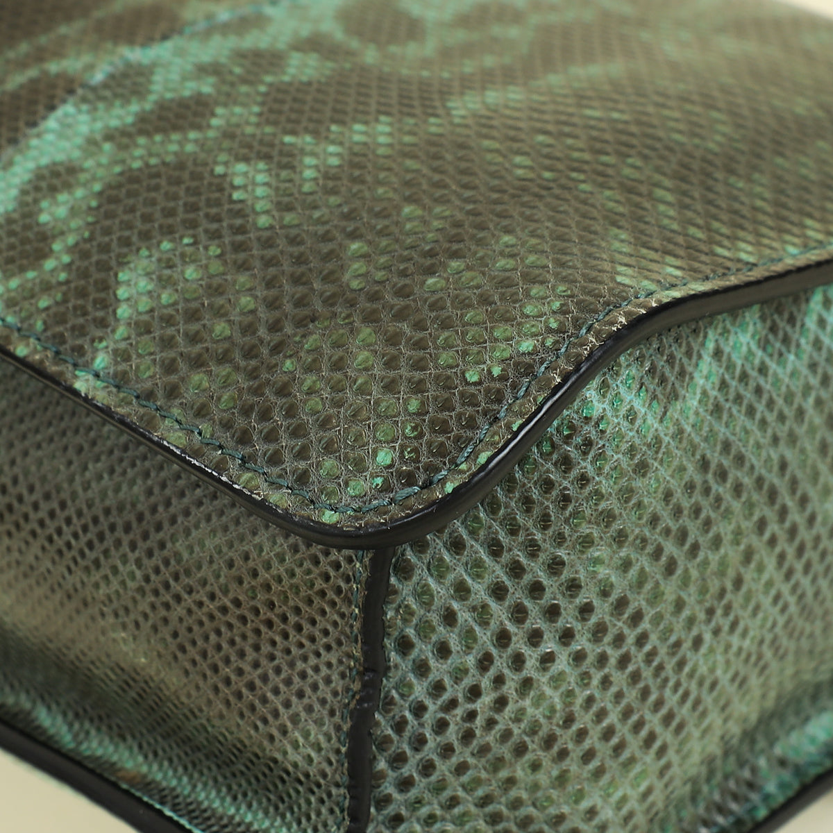 Bvlgari Green Serpenti Forever Karung Shoulder Bag