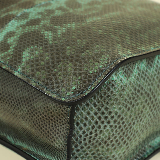 Bvlgari Green Serpenti Forever Karung Shoulder Bag