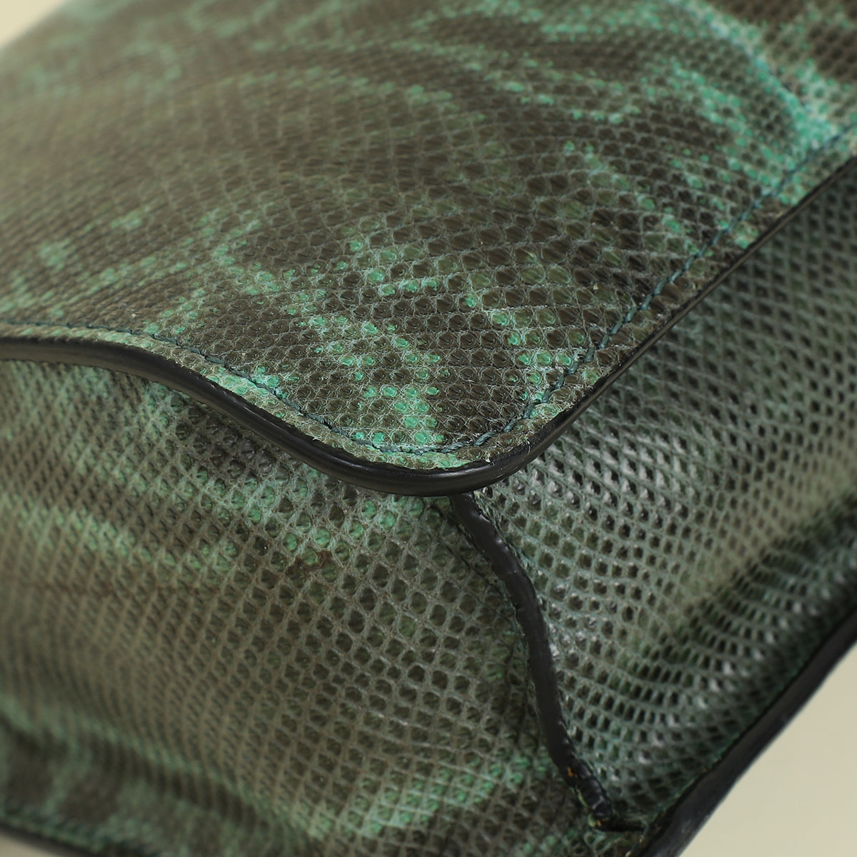 Bvlgari Green Serpenti Forever Karung Shoulder Bag