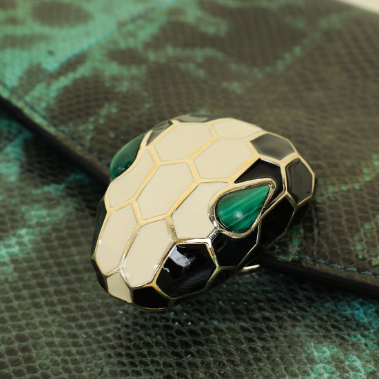 Bvlgari Green Serpenti Forever Karung Shoulder Bag