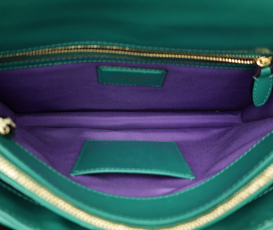 Bvlgari Green Serpenti Forever Flap Bag