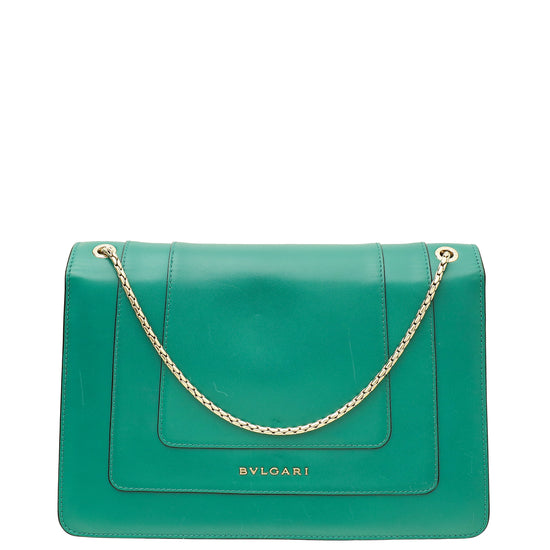 Bvlgari Green Serpenti Forever Flap Bag