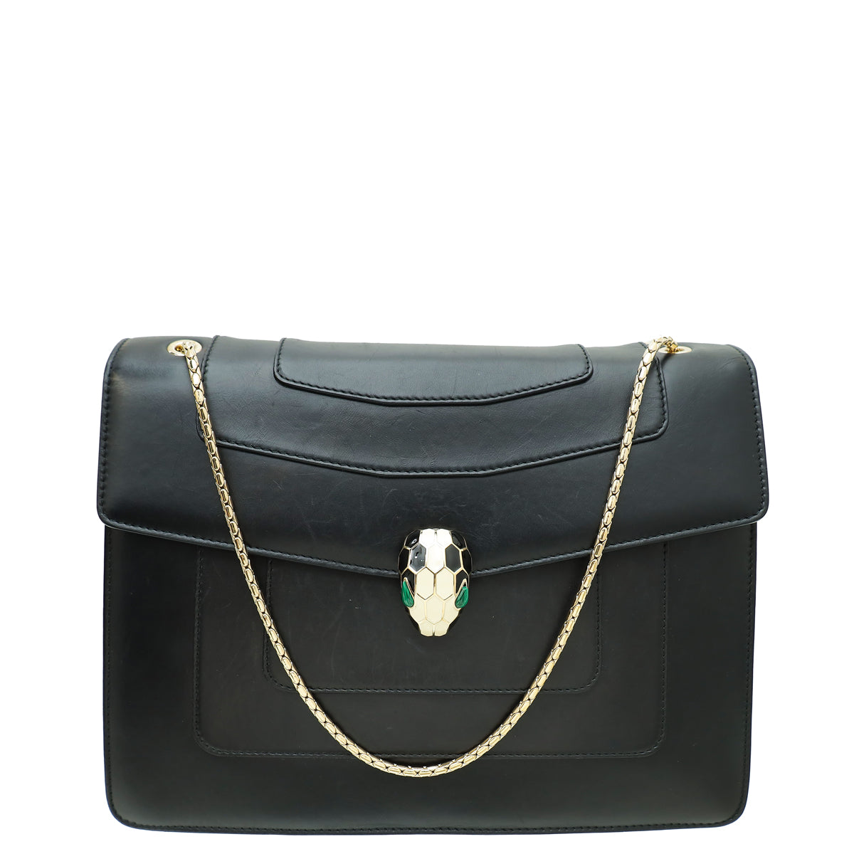 Bvlgari Black Serpenti Forever Large Shoulder Bag-Bvlgari-THE CLOSET