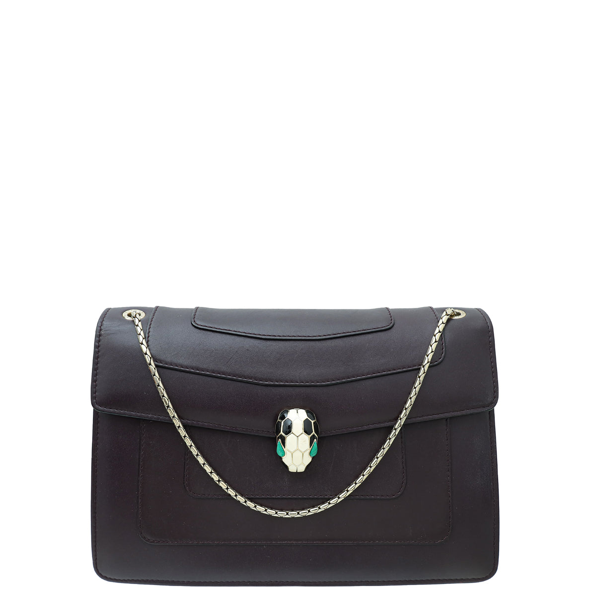 Bvlgari Burgundy Serpenti Forever Flap Bag-Bvlgari-THE CLOSET