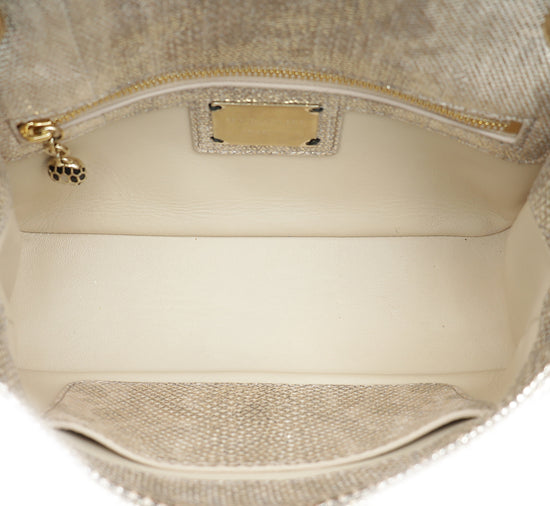 Bvlgari Metallic Milky Opal Serpenti Cabochon Shoulder Bag